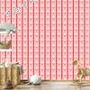 Coral and red bows wallpaper for living room and bedroom 50x1000
