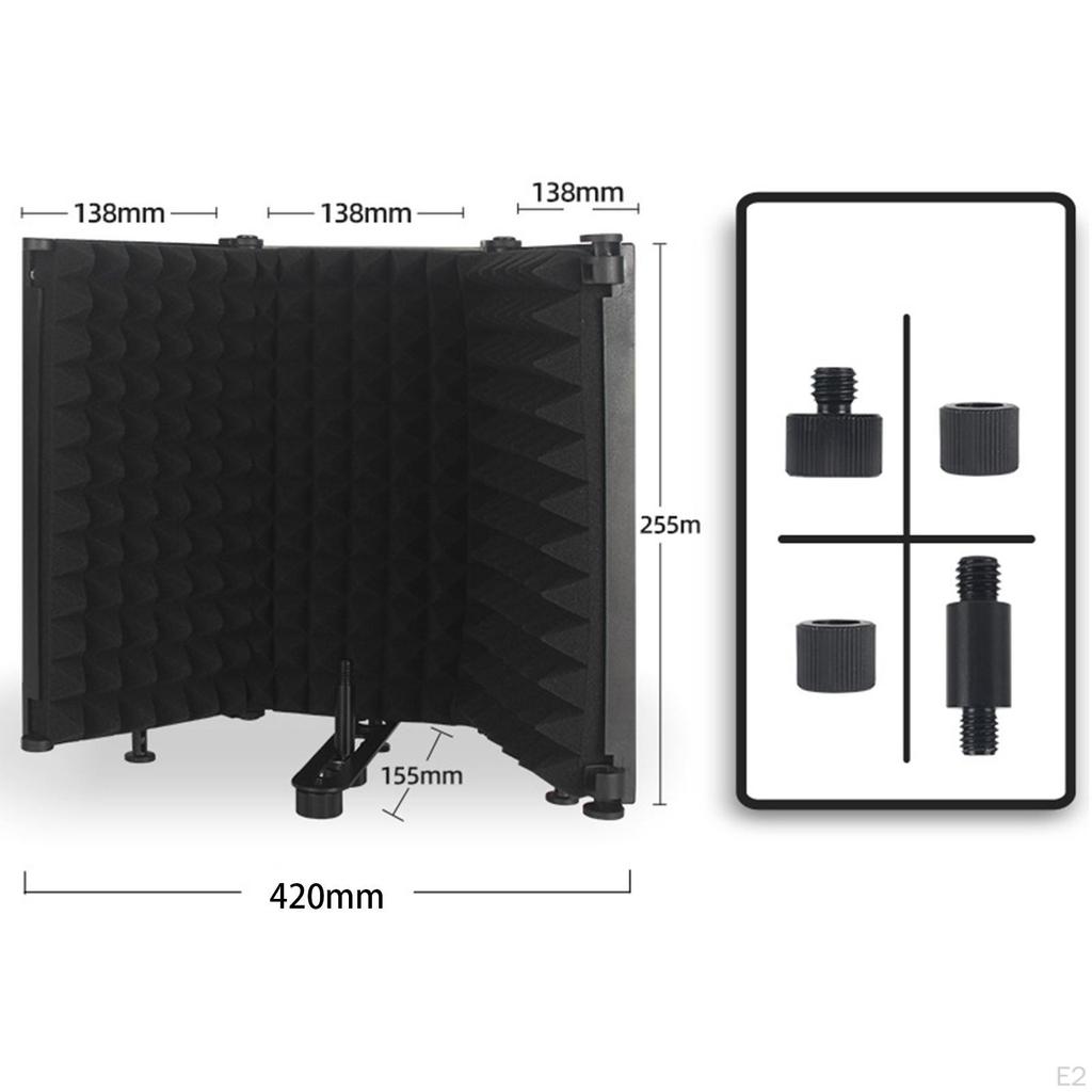 Microphone Isolation Adjustable Tripod Sound Wind Acoustic Filter Vocal for Condenser Mic