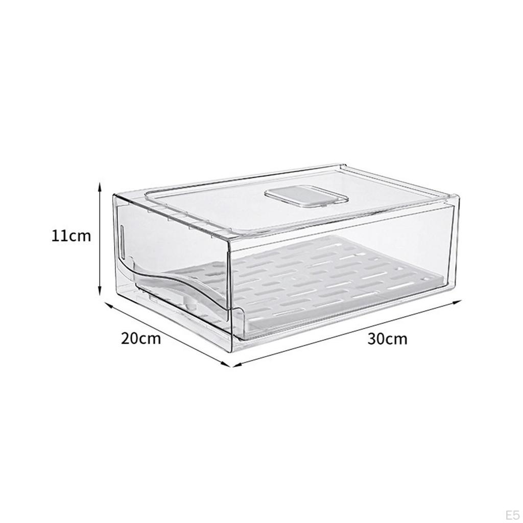 Pojemniki z szufladami lodówki Przezroczysty wielofunkcyjny pojemnik do przechowywania żywności, organizer do lodówki