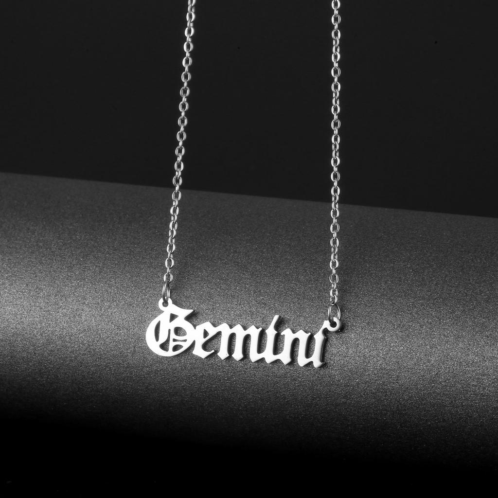 Personalized English Word Necklace Women's Initial Choker Fashion Jewelry Gift