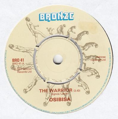 7inch Record OSIBISA - The Warrior BRO41 Bronze 1977 UK Soul/Funk Used