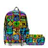 Klassisch Beliebt Geometry Dash Schüler Schultaschen Unisex 3D Gedruckt Oxford Wasserdicht Notizbuch Multifunktionale Reise Rucksäcke