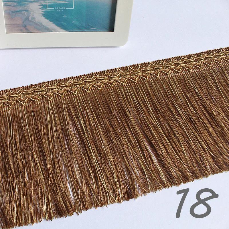 11.7M Braided Webbing Fringed Lace Boho Curtain Trim 16cm Width Polyester Tassel DIY Upholstery Decor European Trim Accessories