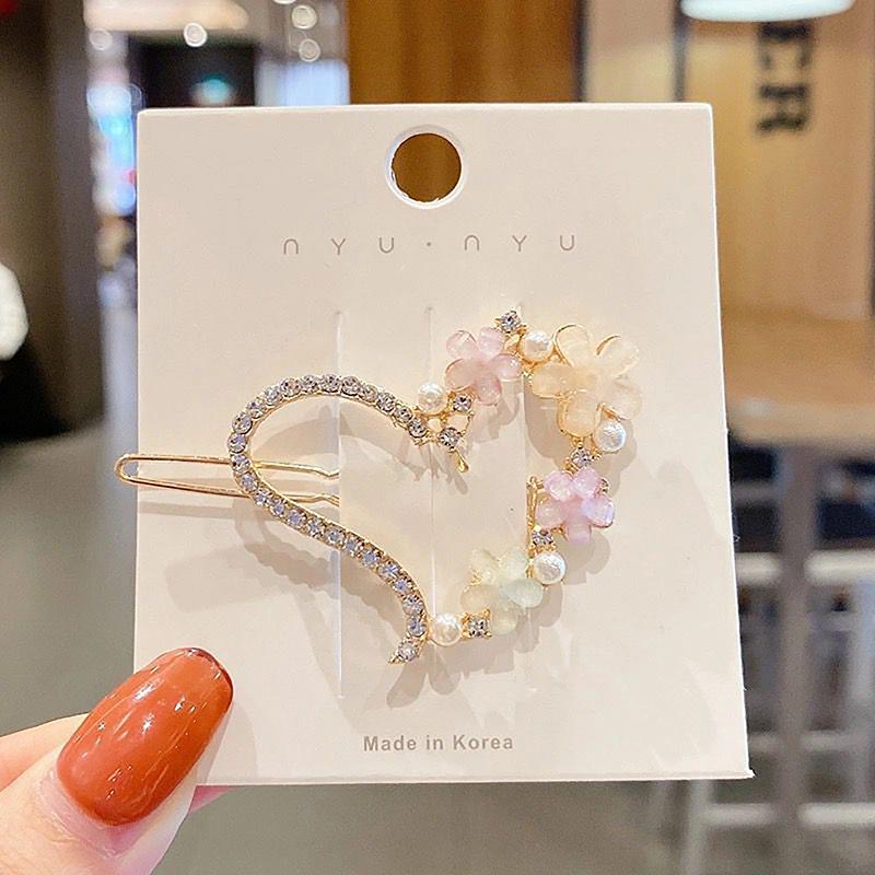 Γλυκά Πολύχρωμα Φουρκέτες Λαμπερό Λουλούδι Καρδιά Κλιπ Μαλλιών Για Κορίτσια Πλαϊνές Μπαρέτες Χαριτωμένες Φουρκέτες Αξεσουάρ Μαλλιών