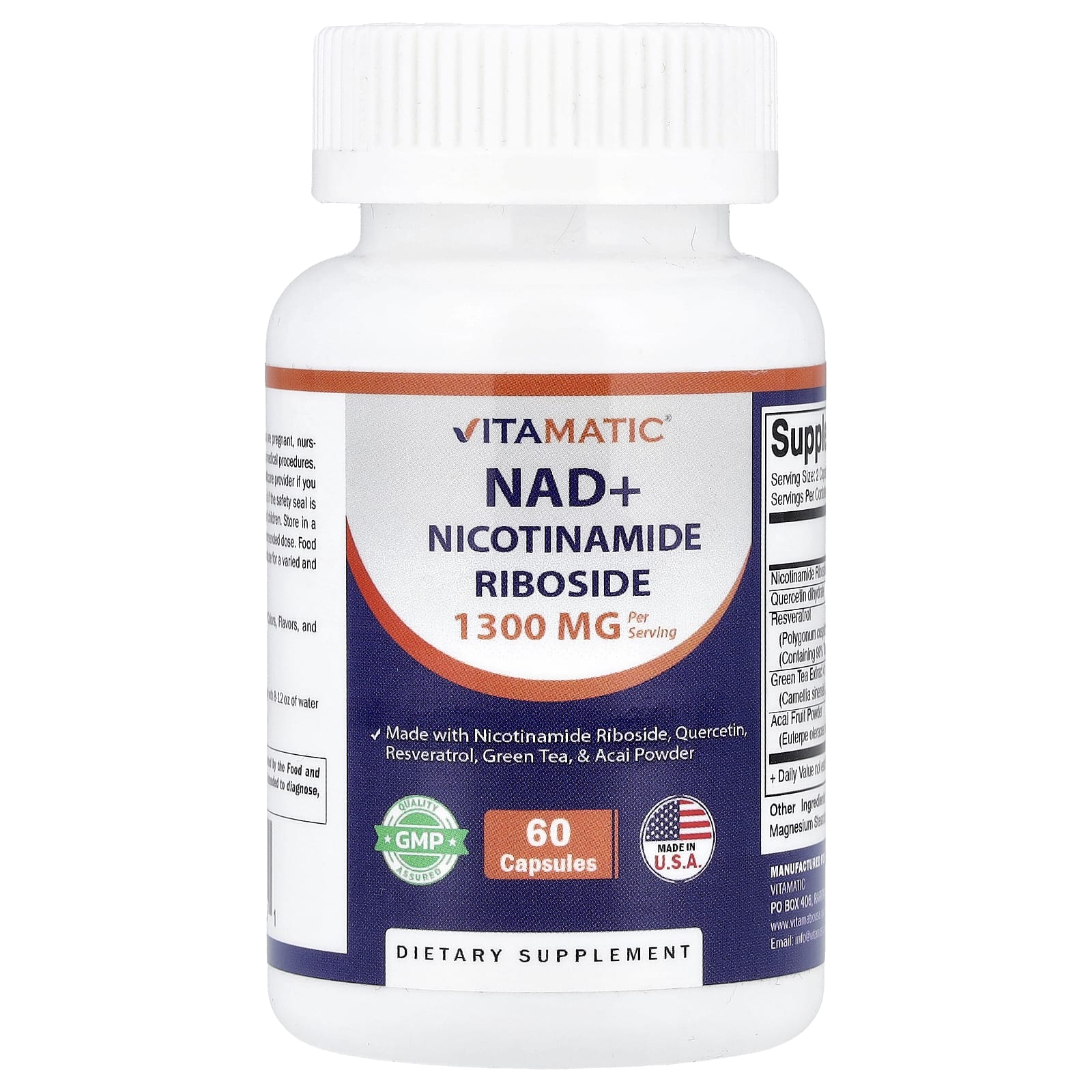

Vitamatic, NAD+, 60 Capsules