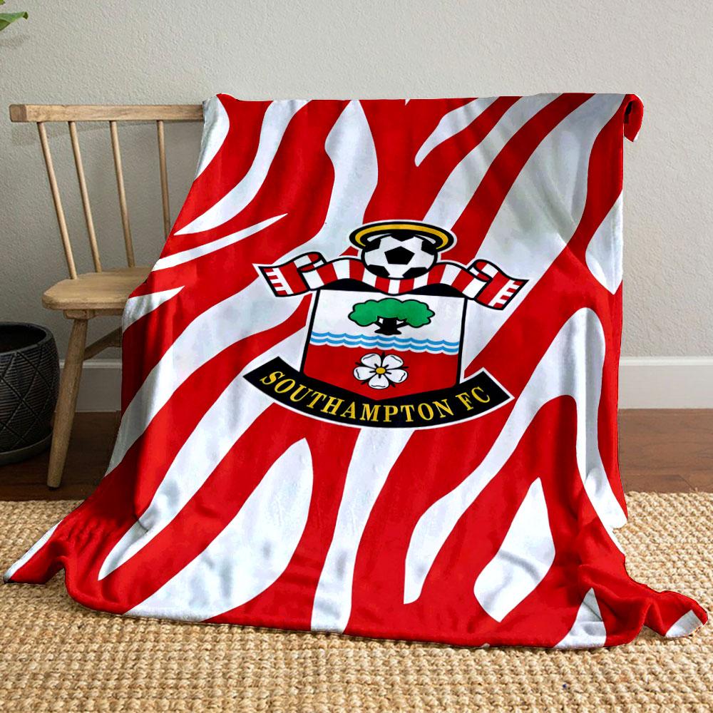 Southampton FC Logo Blanket Design Patterned Blanket, Flannel, Suitable for All Seasons, Home Decor, Warm and Cozy