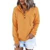 Damen Pullover Hoodies Tops Lässige Button-Down-Sweatshirts mit langen Ärmeln und Taschen