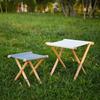 Camping Folding Chair, Solid Wood Portable Outdoor Folding Stool, Long Bench, Wooden Small Stool, Cushioned Long Bench