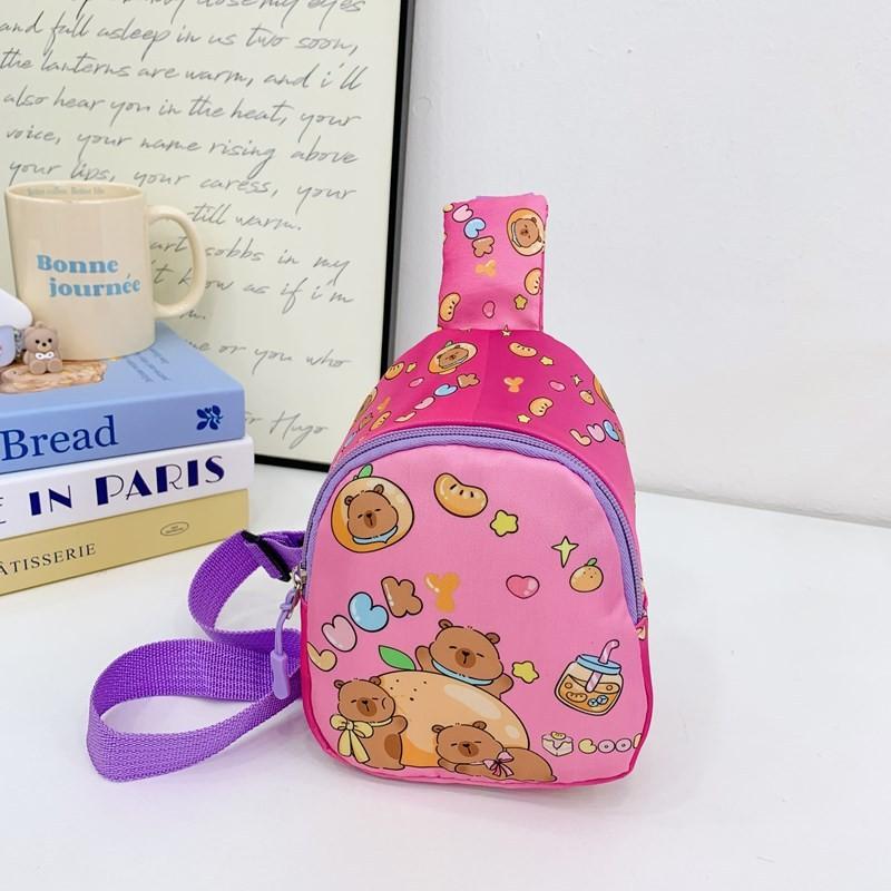 Children Unisex Capybara Cartoon Animal Chest Pack Lightweight Crossbody Bag