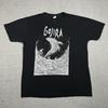 Gojira Mens L Black Metal Rock Band Woodblock Whales Tour Graphic Unisex T-Shirt