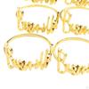 10 Pieces Cloth Napkin Holders, Round Alphabet Buckles Holder, Serviette for Home