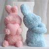 Rose Rabbit Candle Mold for DIY Candle Soap Craft Valentines Gift Easter Party Decorations, Rose Rabbit Candle Molds