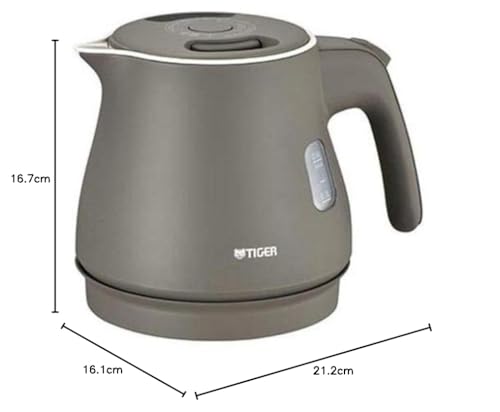 Tiger Vacuum Electric Kettle, 0.6L, Ash Gray, PCM-A060HA