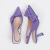 Women's Large Size Summer Pointed Toe Thin High Heel Single Shoes Spring Casual Stiletto Bow Solid Color Sandals Shoes 36-42