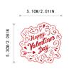 100PCS Valentines Day Stickers Heart Sticker Heart Romantic Valentine's Day Stickers Vinyl Waterproof Decals for Water Bottle