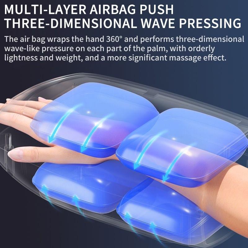 Electric Hand Massager Air Compression Heating Acupoint Kneading Therapy Equipment Wireless Finger Massaging Machine
