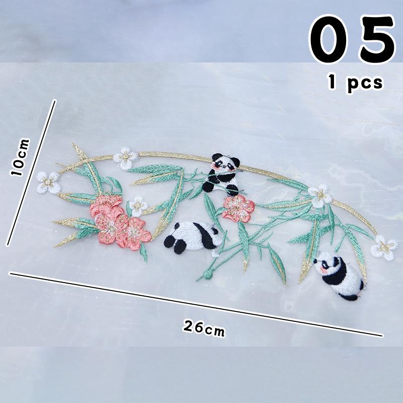 1pc Chinese Style Embroidery Patch Hanfu Cheongsam Decor Trims Collar Waist Lace Shirts Neckline Edge DIY Sewing Accessories
