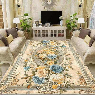 Europejski Styl Retro Dekoracja Dywany Salon Wzór Kwiatowy Dywany Przedpokój Sofa Obszar Dywanik Mata Sypialnia Garderoba Antypoślizgowa Podłoga