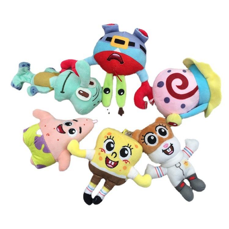 Cute Cartoon Sea Creature Plush Doll Keychain Backpack Pendant Mini Toy Gift