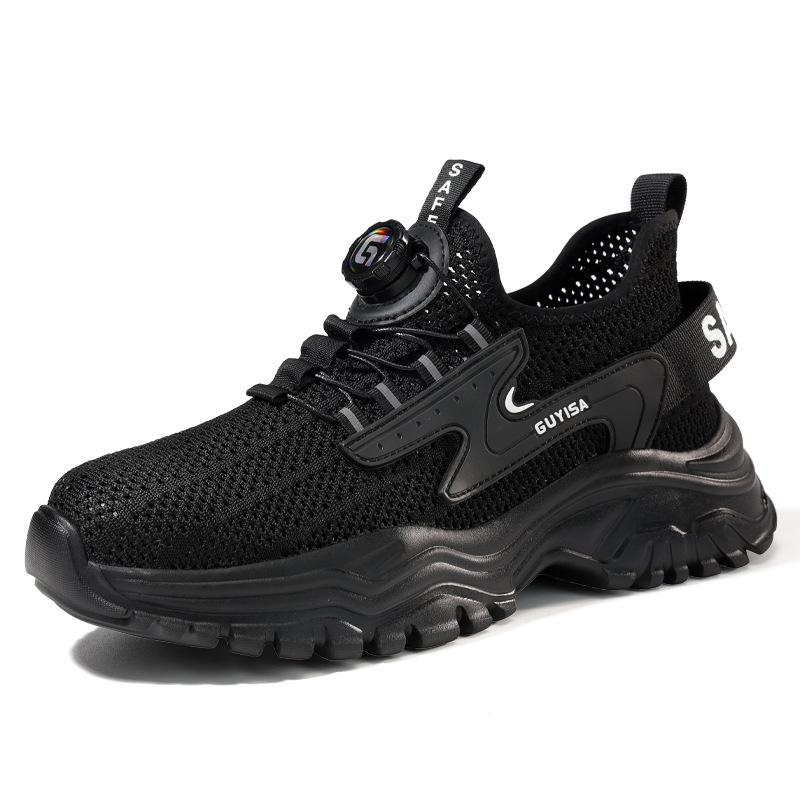 Summer Comfortable Men's and Women's Labor Insurance Shoes Anti-smashing and Anti-puncture Smart Buckle Safety Shoes Protective Work Shoes Manufa
