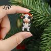 Creative Holiday Gift for Cow Lovers Christmas Ornament Advent Calendar 2026 24 Days 2D Acrylic Hanging Pendant Durable Decor Countdown Calendar Pcs