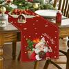 Kerst Linnen Placemat & Tafel Runner Set - Feestelijke Tafeldecoratie & Hittebestendig Kussen