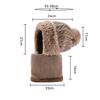 Knitted Hat Thick Velvet Mask Scarf All-in-one Hat   Winter Warm Hat for Women