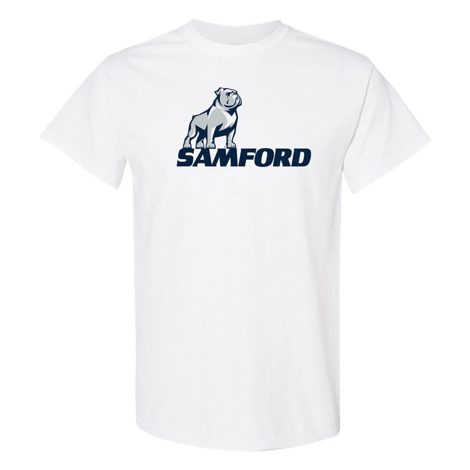 Samford University Bulldogs Primary Logo T-Shirt - White 4XL