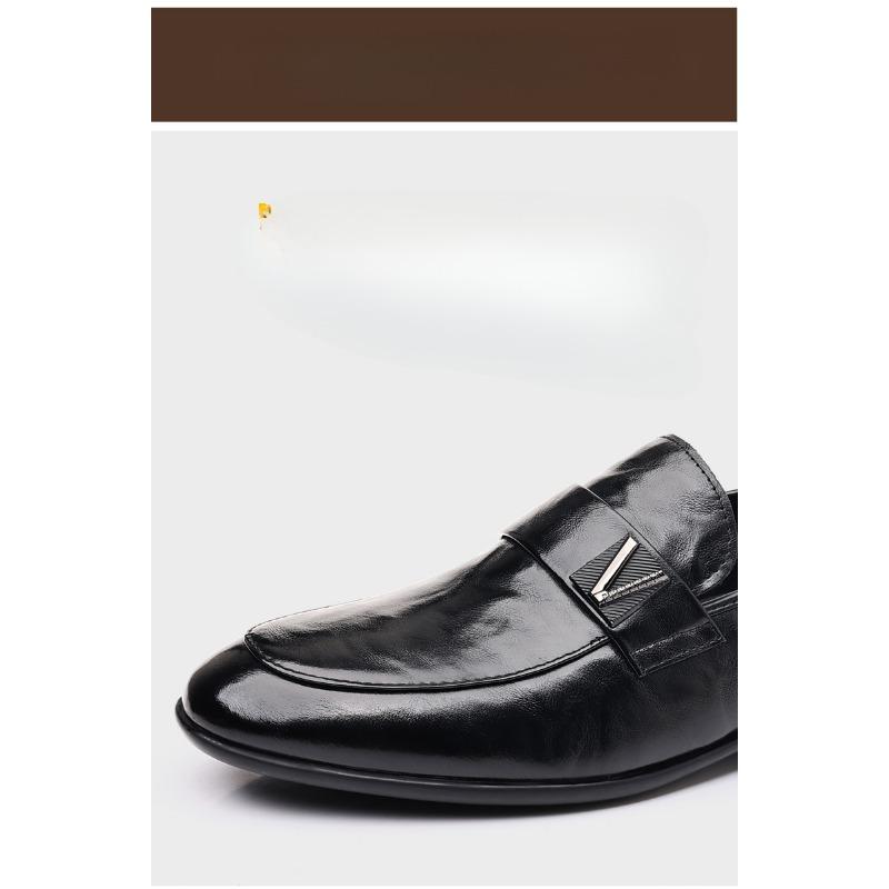 Men's Head Layer Cowhide Shoes, Shoes, Soft Bottom, Soft Surface Leather Stirrups Casual Men's Shoes, Breathable Thin Models of Single Shoes