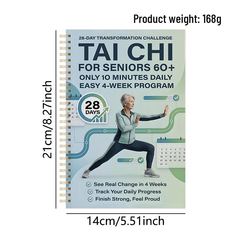Tai Chi Walking Plan: 28-Day Journal for Seniors