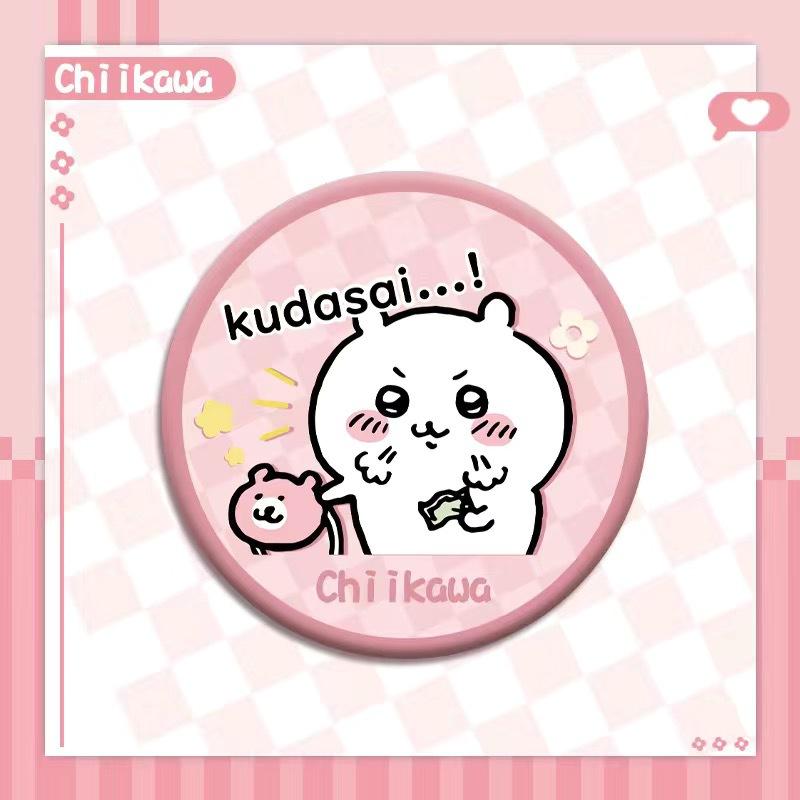 Chiikawa Jii Badge Emoticon Pack Usachi Hachiware Cute Cartoon Series Peripheral HD Tinplate Laser Bars Friend Gift
