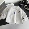 Spring Autumn Baby Korean Fresh Embroidered Shirt Unisex Toddler Casual Top