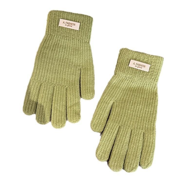 Winter Knit Touchscreen Gloves For Women With Thick Fleece Linings For Cold Weather
