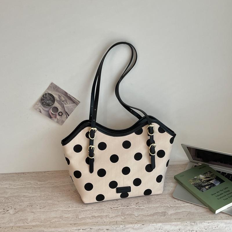 Polka Dot Large Capacity Women's Tote - Stylish Niche Design Shoulder & Underarm Bag