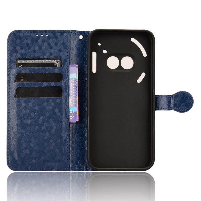 For Nothing Phone (2a) Plus/Phone (2a) Wallet Case Dots Imprinted Magnetic Closing Phone Cover
