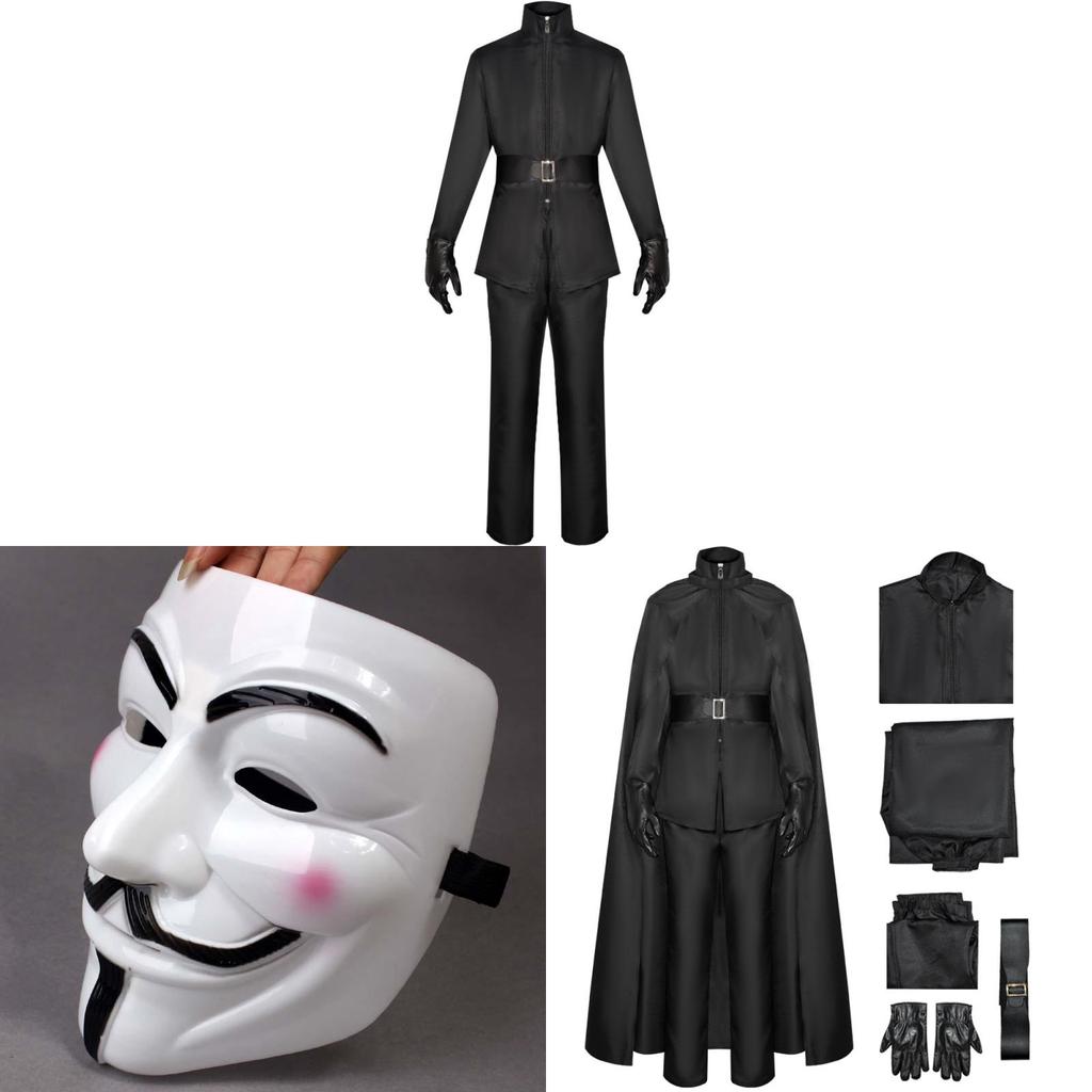 Kostým V jako Vendeta z prodyšné látky pro cosplay akce a tématické večírky