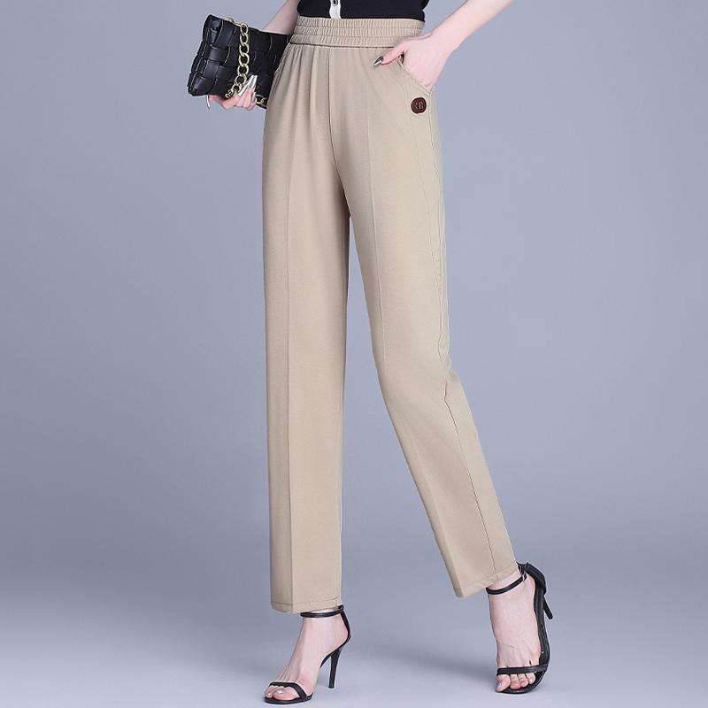 

Summer Pants for Women Plus Size Elegant High Waist Long Trousers 5XL