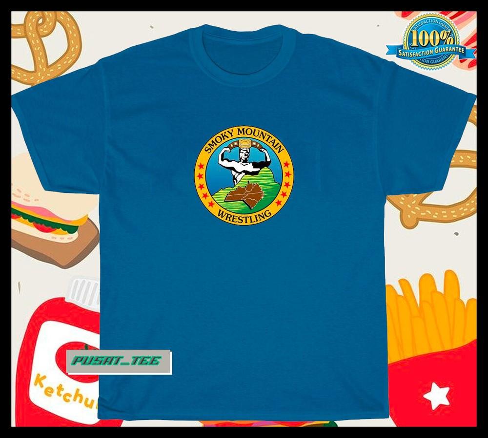 Новый логотип Smoky Mountain Wrestling американская смешная футболка РАЗМЕР S-5XL Унисекс футболка M