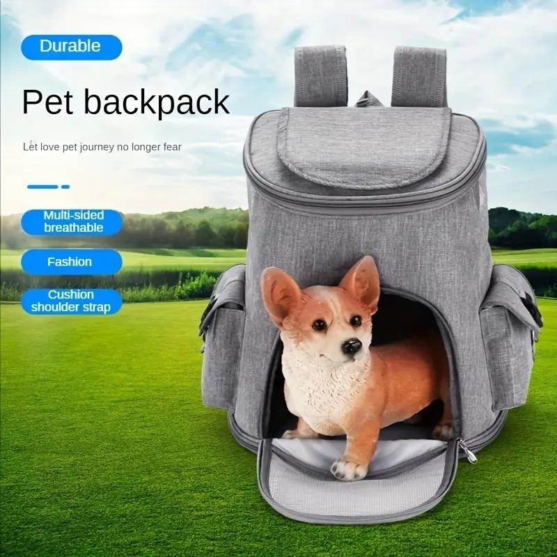 Tierbedarf Tragbarer Hundrucksack für Ausflüge Bequeme und Praktische Transporttasche für Katzen und Welpen