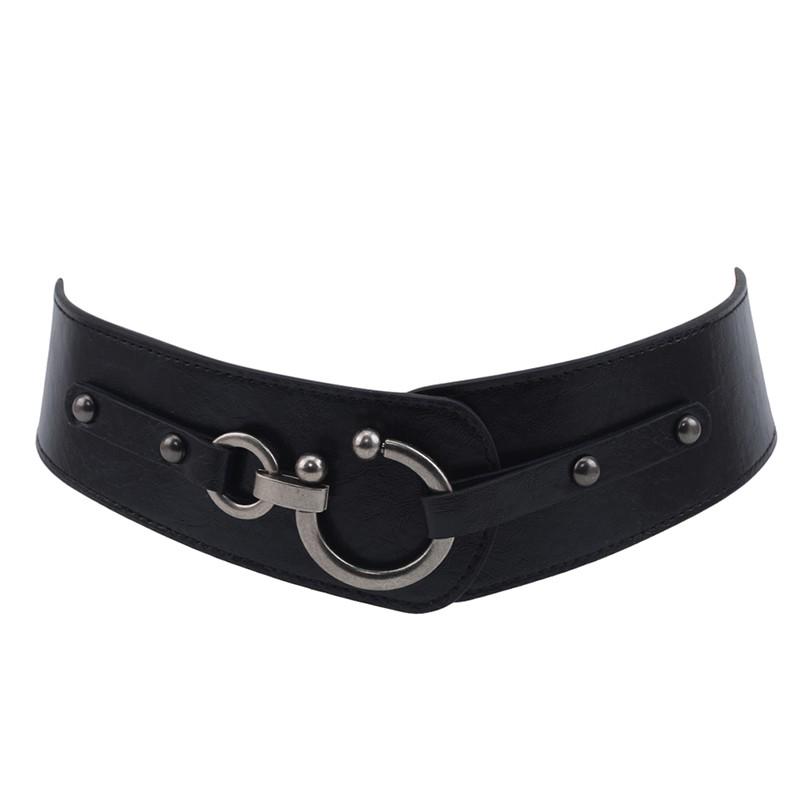 

Повседневный женский пояс с пряжкой, платья, аксессуары, эластичный корсет, пояс, винтажный пояс M чёрный