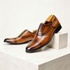 High Quality Oxford Dress Shoes Men Genuine Cow Leather Suit Shoes Lift Brogues Wedding Formal Elevator Shoes