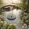 Floating Solar Fountain Pump for Bird Baths Garden Water Features Pool Pond Floating Water Sprinkler with Multiple Nozzle Attachments