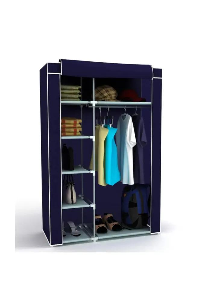 

senmasy Портативный складной тканевый шкаф 100x45x160 см