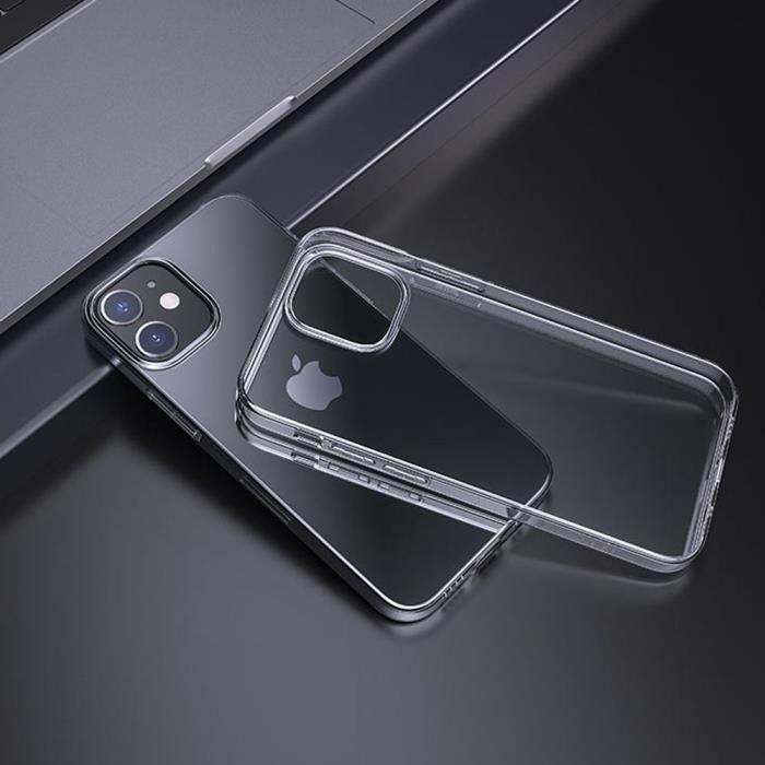 Hülle - E.F.CONNECTION - für iPhone 12 Pro - Weiches Silikon - Gehärtetes Glas - Transparent
