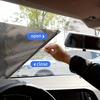 הצללת גלילה נשלפת ניידת עם כוסות יניקה, הגנה מפני שמש ובידוד חום, מושלמת לחלונות בית ולשימוש ברכב