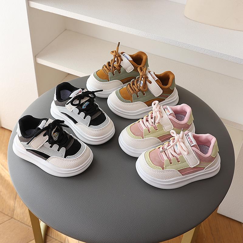 New Spring and Autumn Children's Sneakers Boys' Sports Shoes1-3Soft-soled Toddler Shoes for Girls, Lightweight and Trendy Shoes