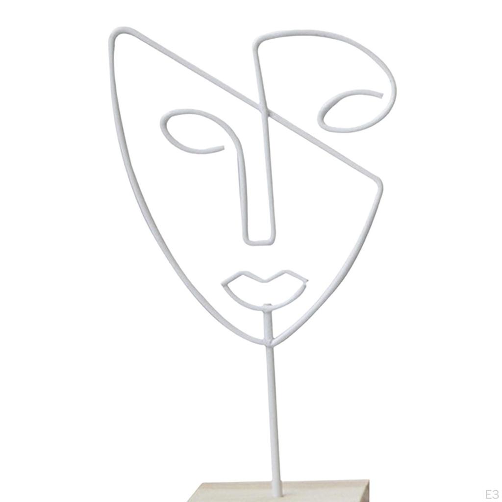 Jewelry Display Rack Face Outline Sculpture Nordic for Shop Ornament Desktop