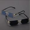 Frameless Sunglasses European and American Trendy Trimmed Sunglasses Personalized Jelly Sunglasses Frameless Sunglasses