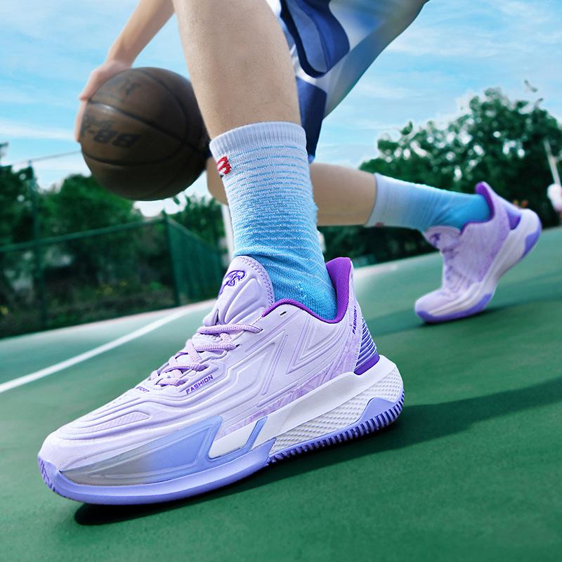 Luminous Version of Basketball Shoes Rubber + EVA + TPU Friction Sound Youth Actual Competition Training Sports Shoes Men