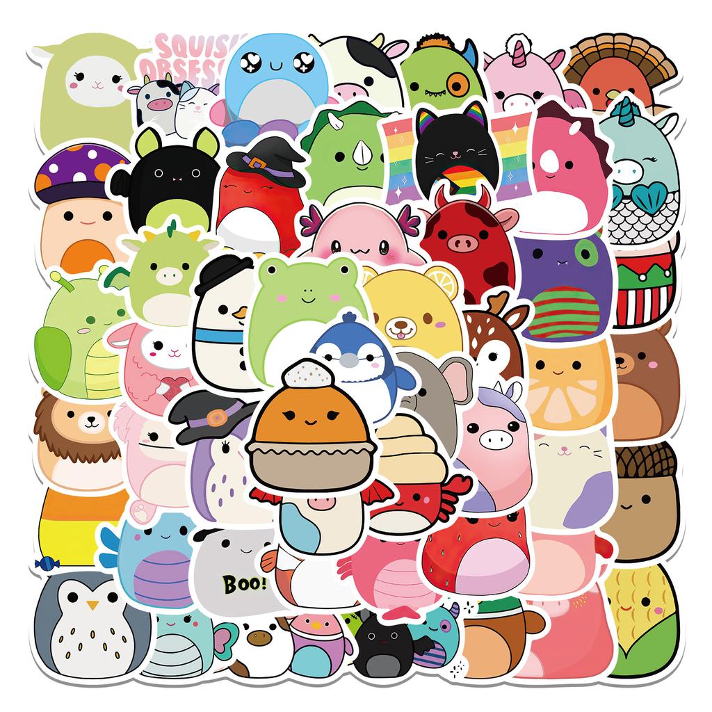 50 Plush Toy Graffiti Stickers To Decorate Guitar Suitcase DIY Waterproof Stickers Popular
